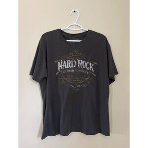 Hard Rock Cafe Mens XLarge Short Sleeve Grey T-Shirt City Of Biloxi Guitar Compa